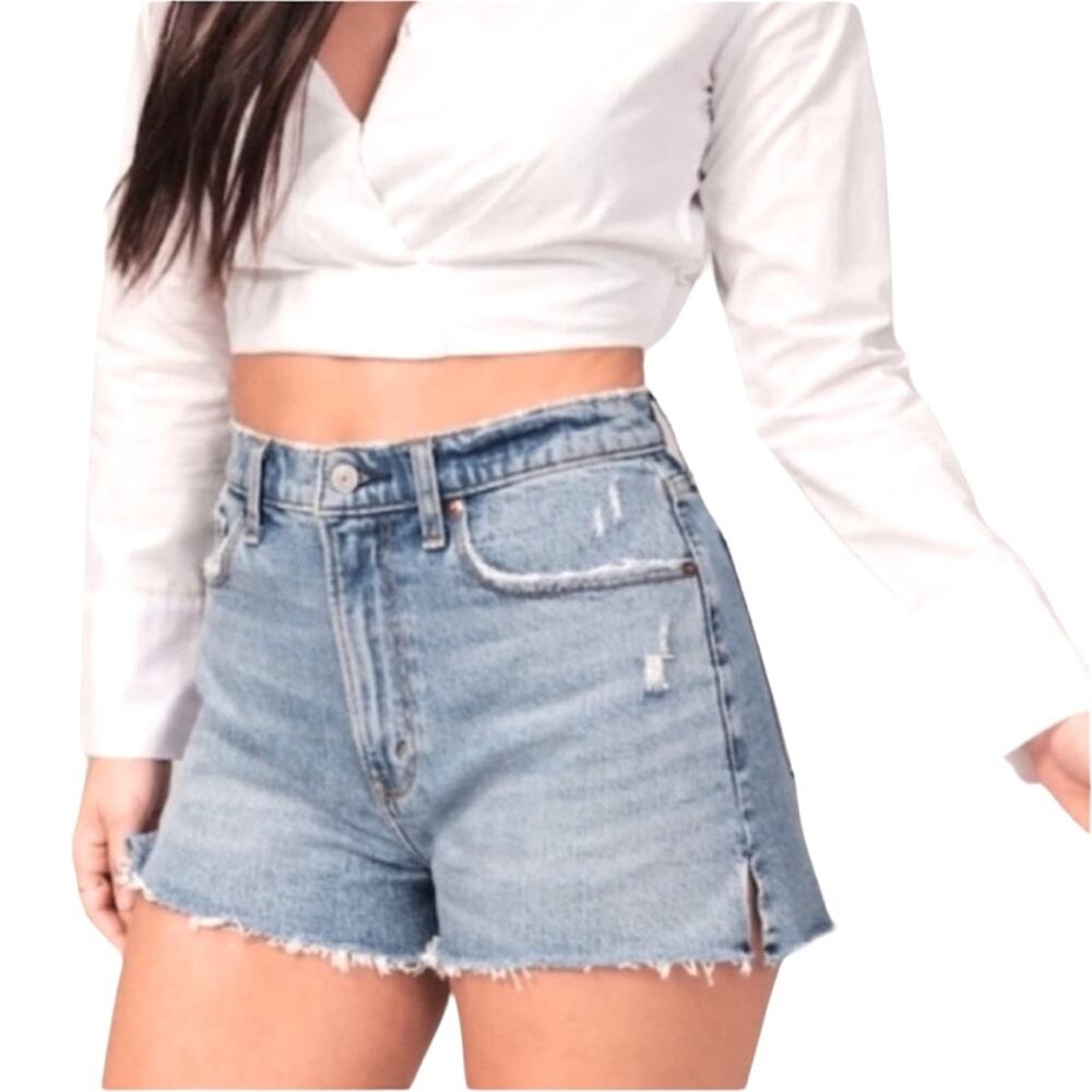 Abercrombie and Fitch Curve Love Cutoff Jean Shorts Size 22 Denim High Rise